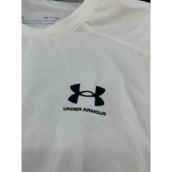 Under Armour Heatgear Compression Sleeveless Tank Top White SM Men's - Picture 4 of 5